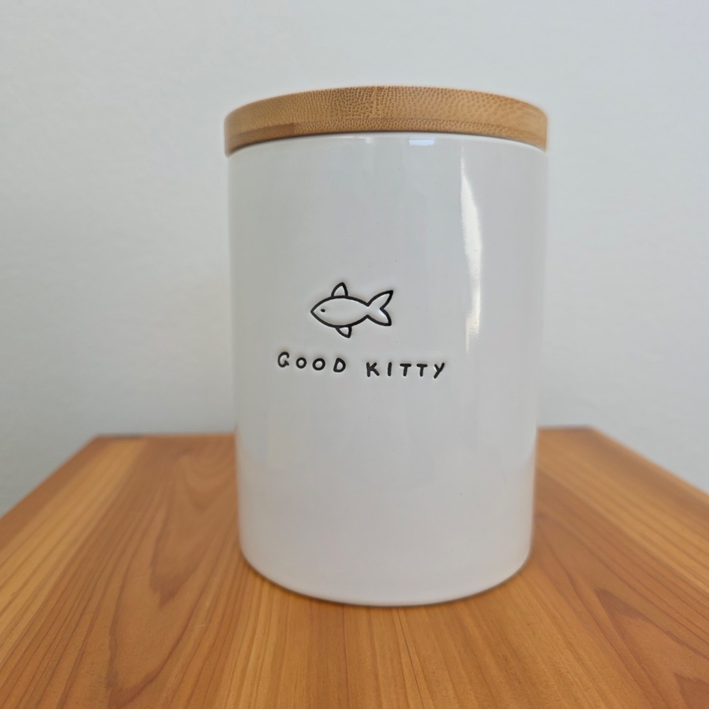 Good Kitty Ceramic Cat Treat Jar - Picture 3 of 9
